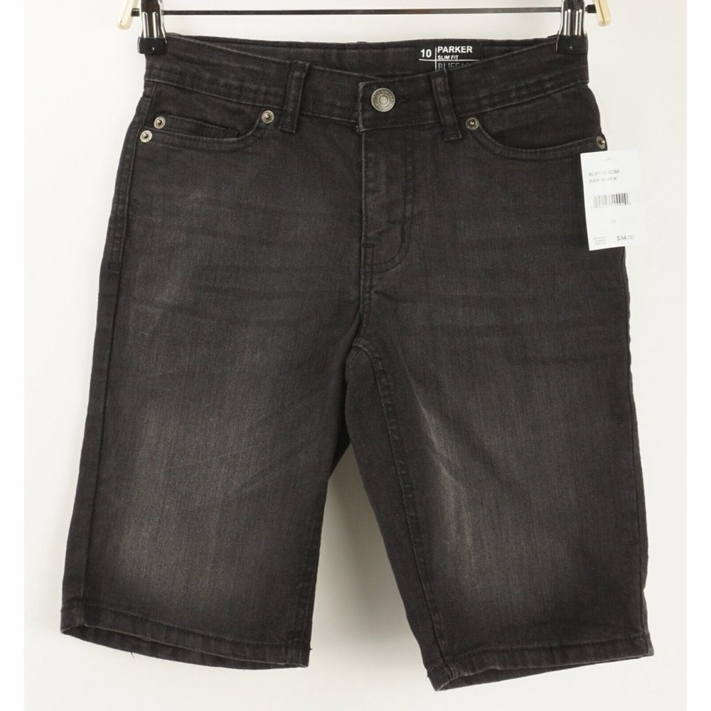 New Buffalo David Bitton Parker Boys 10 Slim Fit Black Stretch Denim Jean Shorts